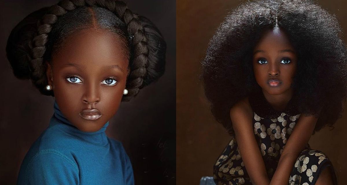 5 летняя девочка стала самой красивой моделью в Нигерии. Ее снимки восхищают.