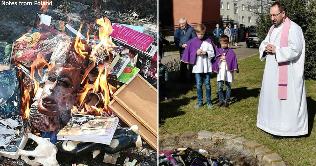 Священники в Польше провели акцию по сжиганию книг. ″Попал″ даже Гарри Поттер