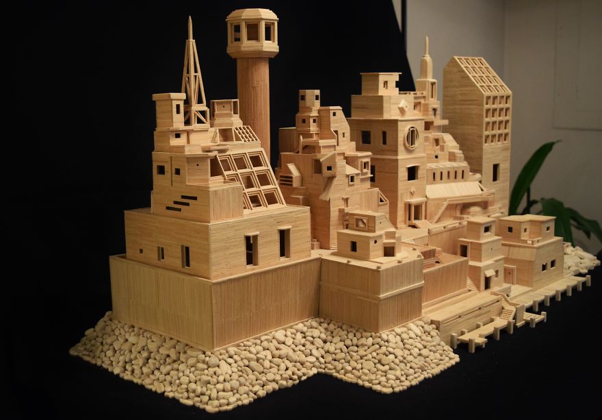 Художник-самоучка Боб Морхед построил город из 310 000 зубочисток (фото) |  Культура | Селдон Новости