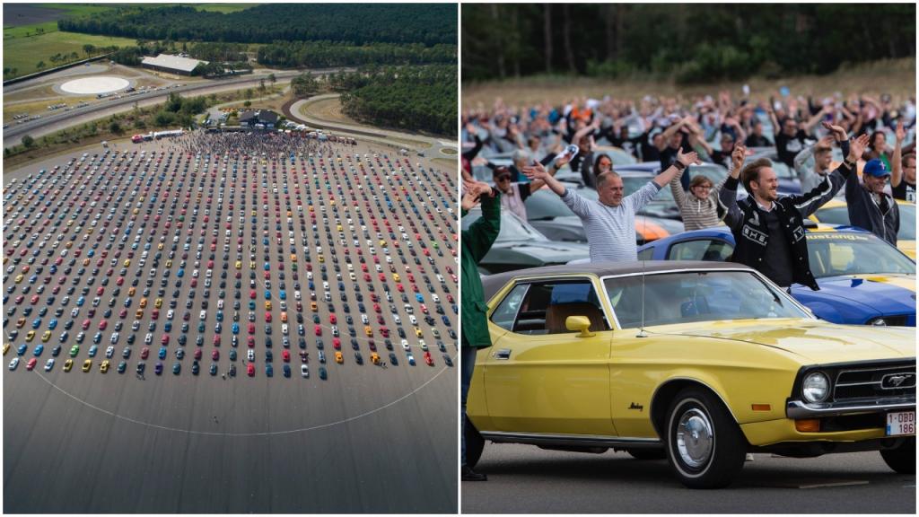 Авто парад: владельцам 1326 «Мустангов» со всей Европы удалось побить предыдущий рекорд   960 автомобилей