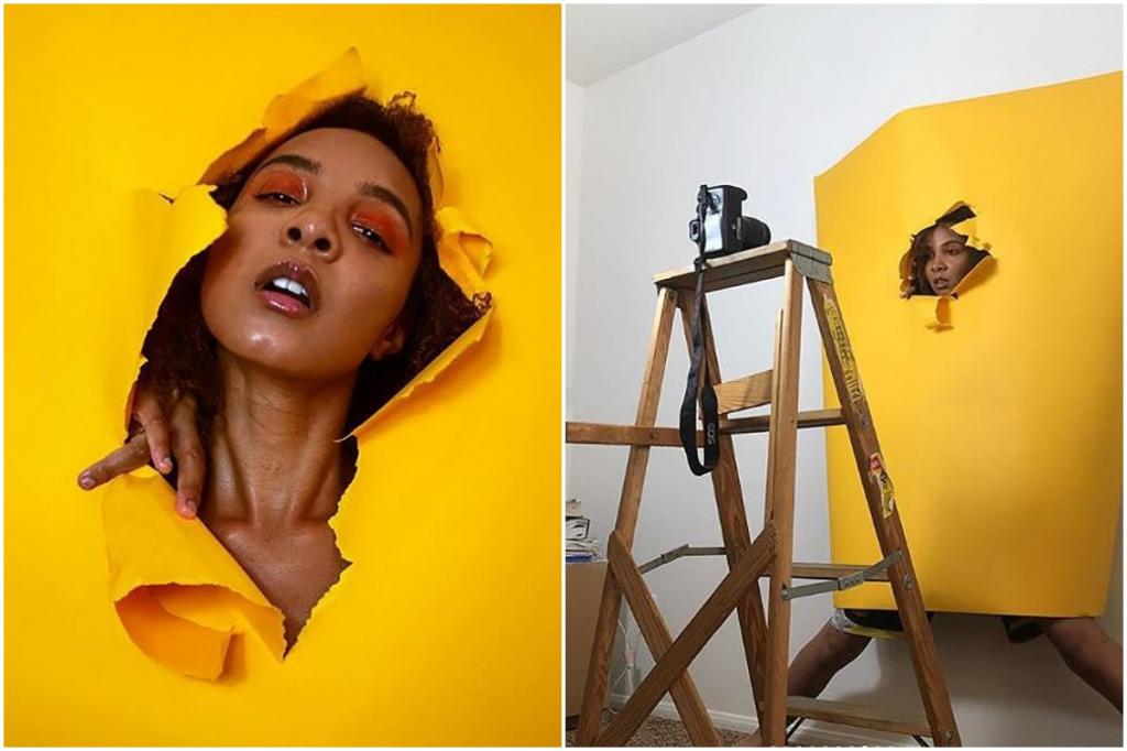 Звезда Instagram делает профессиональные фотографии в собственной спальне, используя подручные материалы