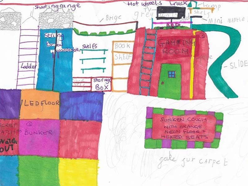 Фантастика: детей попросили нарисовать комнату своей мечты, а затем дизайнеры сделали ремонт по их рисункам