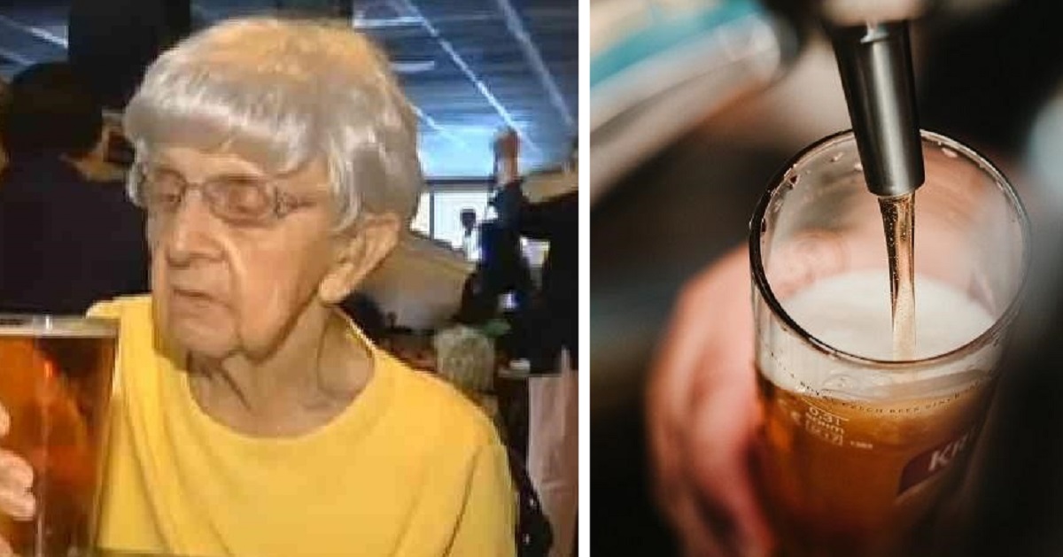 102 летняя женщина раскрыла секрет своей долгой жизни: ″Пейте пиво!″