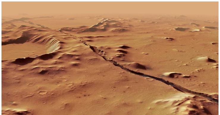 Геологически молодой регион все еще трескается: на Марсе обнаружена первая активная зона разлома