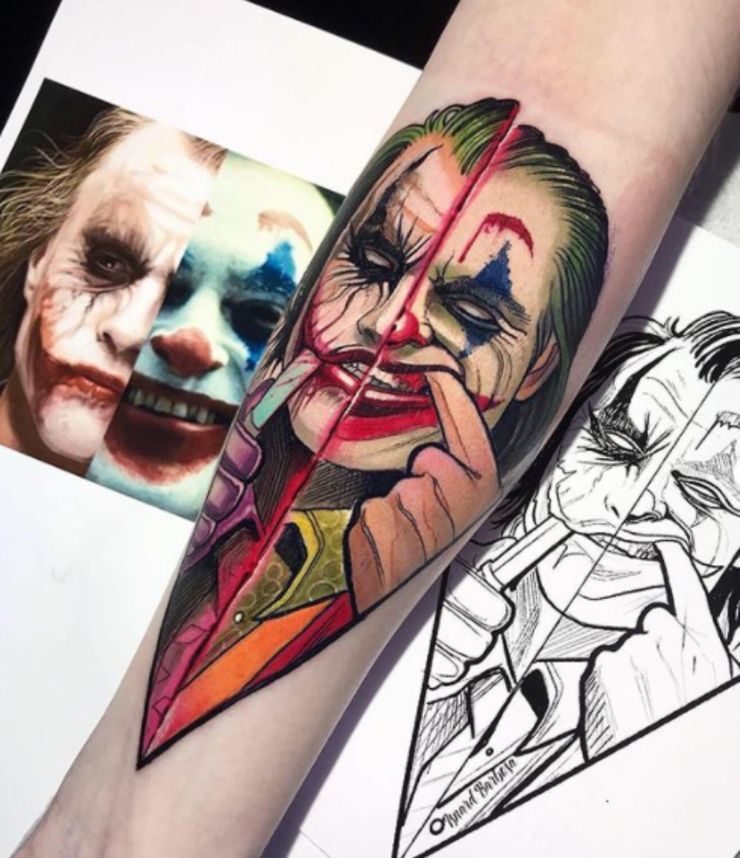 Для поклонников Джокера: 10 лучших идей татуировок с изображением заклятого врага Бэтмена