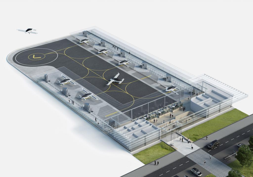 Стартап летающих такси Lilium проложил дорогу новой архитектуре: дизайн для городских вертипортов