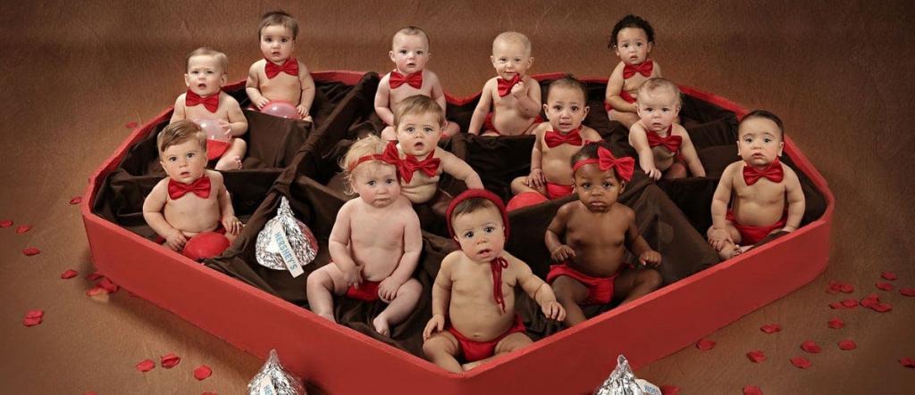 Необычная фотосессия: детишки вместо конфет   так фотограф из Коннектикута запечатлела детей в коробке для сладостей