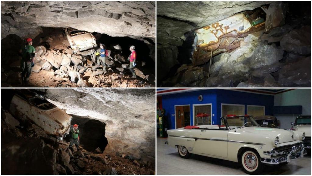 Как он туда попал? Группа спелеологов обнаружила в пещере раритетный кабриолет Ford 1954 года