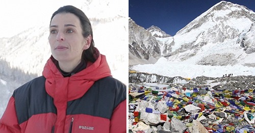 Альпинистка альтруистка и сотоварищи прибрались на самой высокой вершине мира  