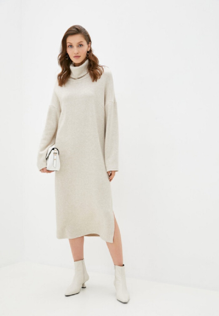 Трикотажные платья — тренд зимы 2020-2021: фотоподборка стильных базовых моделей