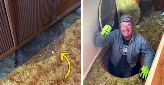 Американка нашла металлический люк в своём доме 1950 х годов, который ведёт вовсе не в канализацию