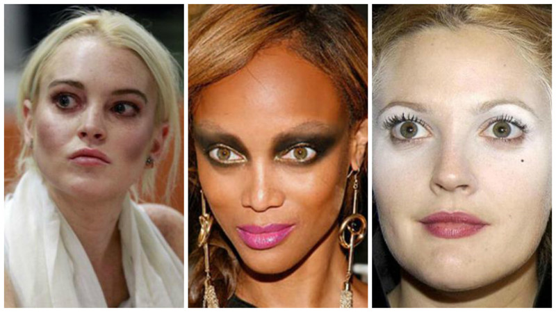 25 знаменитостей с самым неудачным макияжем