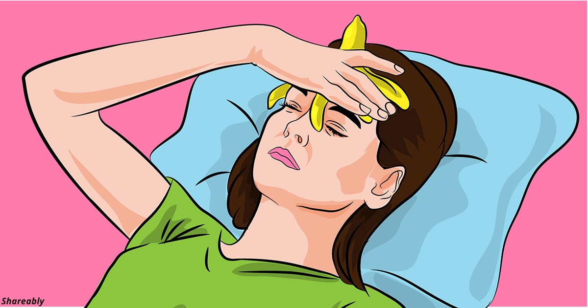 Если вас мучит головная боль, попробуйте банановую кожуру