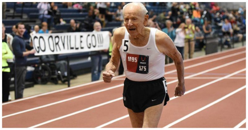  99 летний ветеран обогнал 92 летнего соперника на чемпионате по бегу